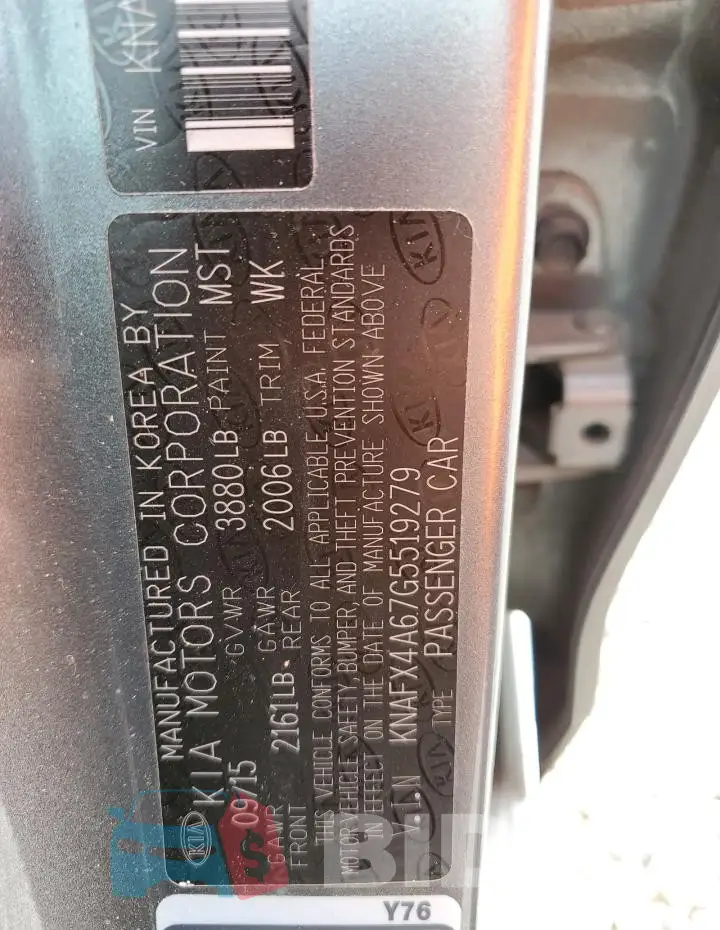 KNAFX4A67G5519279 Photo# 12