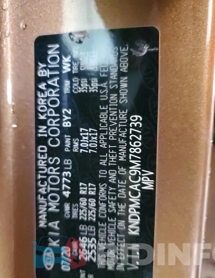 KNDPMCAC9M7862739 Photo# 13