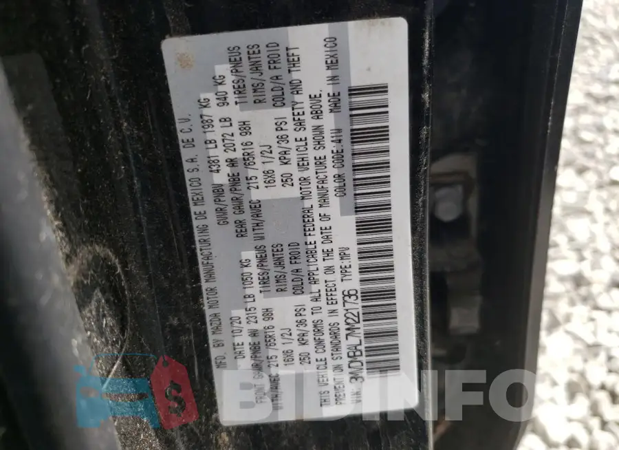3MVDMBAL7MM221736 Photo# 12