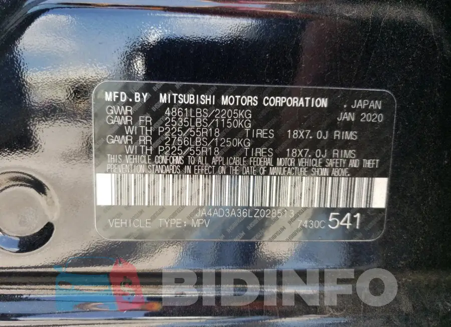 JA4AD3A36LZ028513 Photo# 13