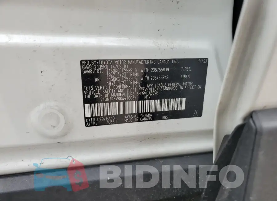 2T3N1RFV8RW418082 Photo# 14