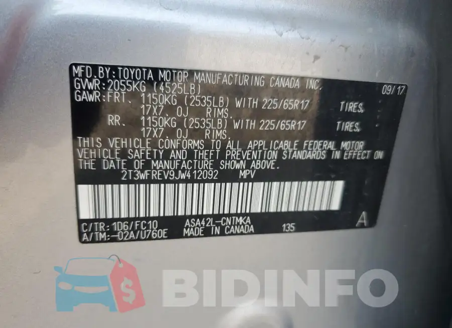 2T3WFREV9JW412092 Photo# 12