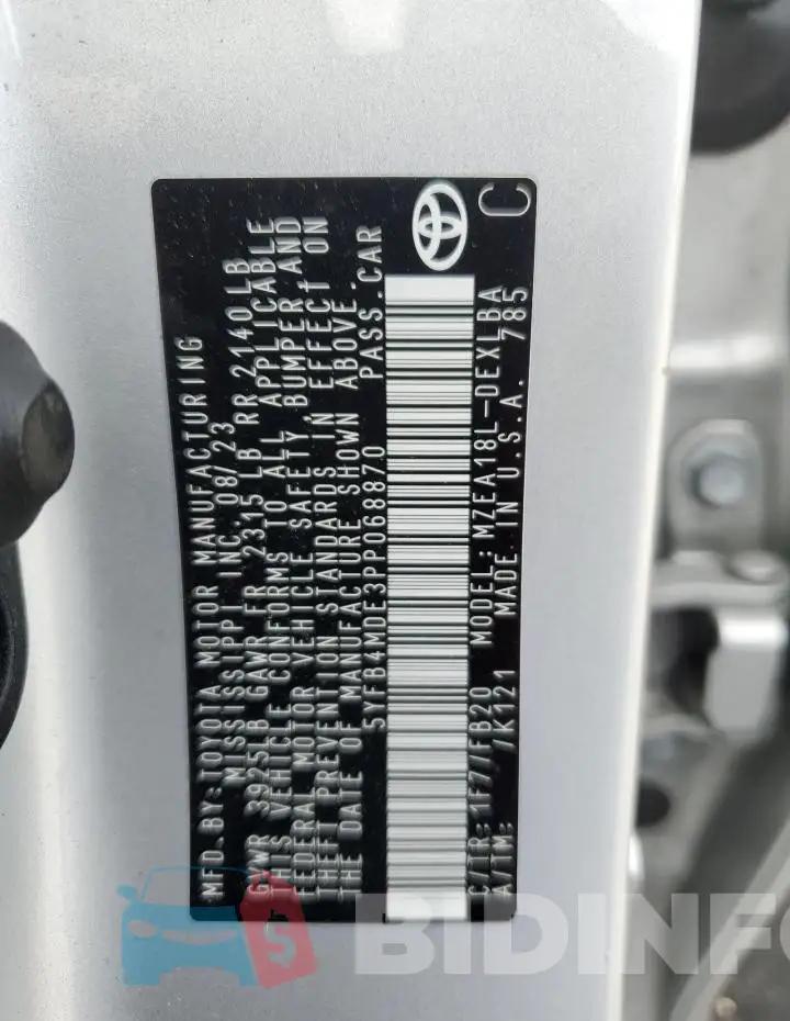 5YFB4MDE3PP068870 Photo# 12