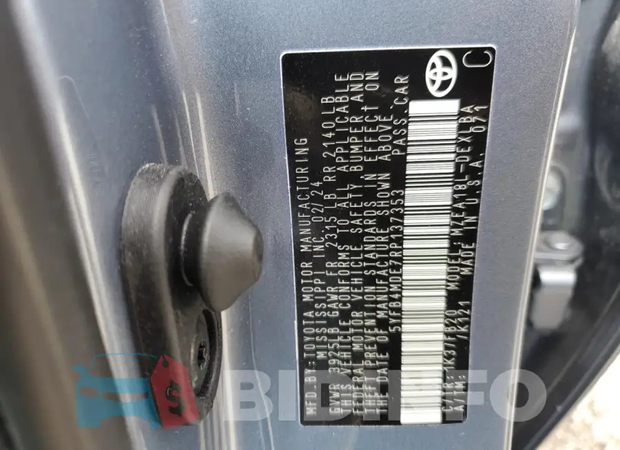 5YFB4MDE7RP137353 Photo# 13