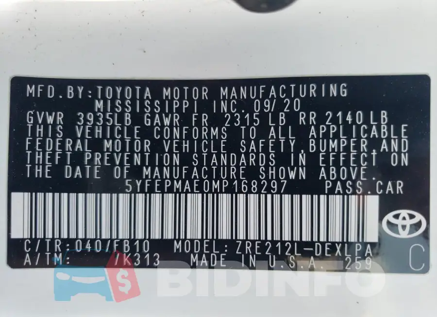 5YFEPMAE0MP168297 Photo# 12