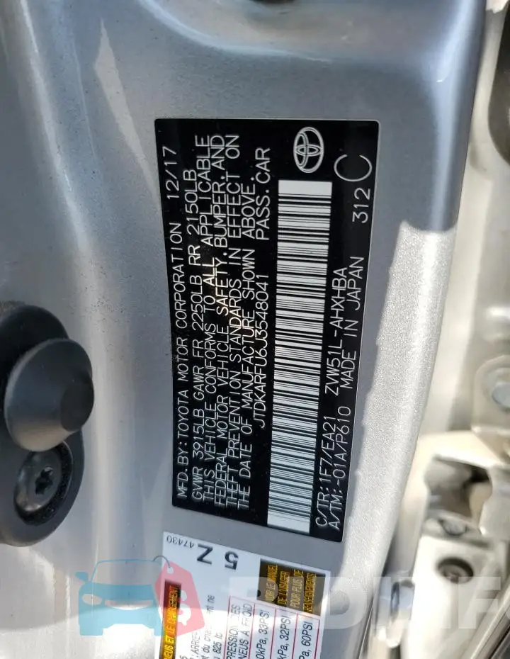 JTDKARFU6J3548041 Photo# 12