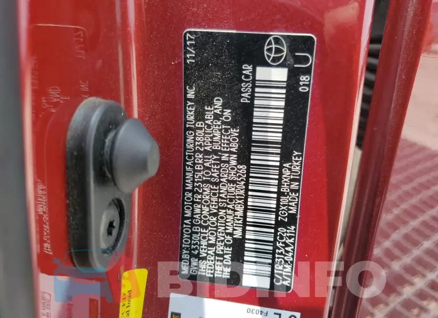 NMTKHMBX1JR045268 Photo# 13