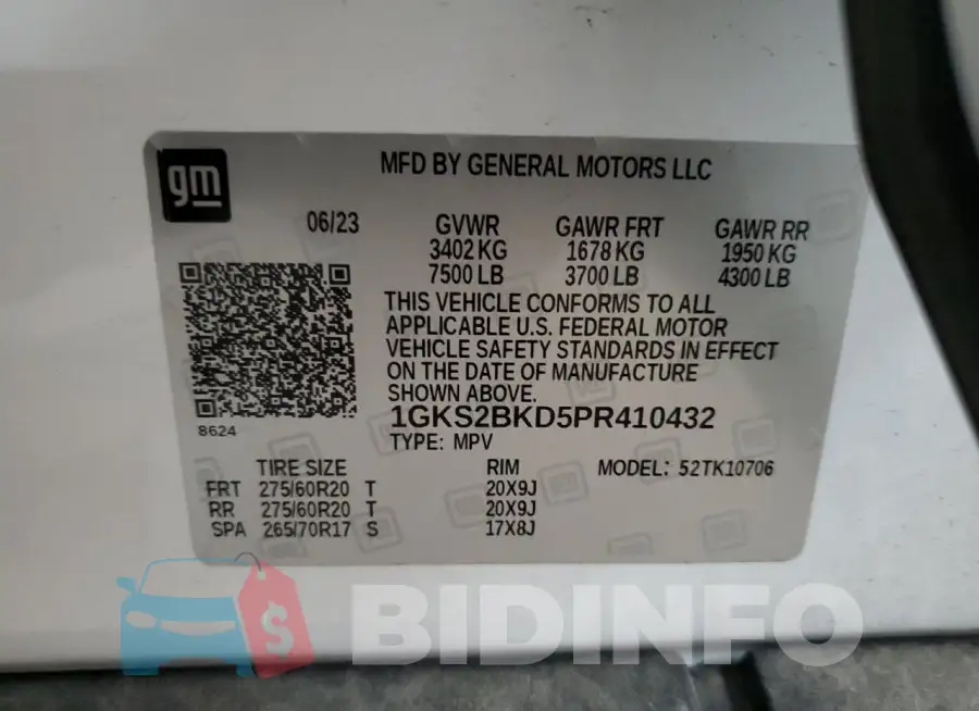 1GKS2BKD5PR410432 Photo# 14