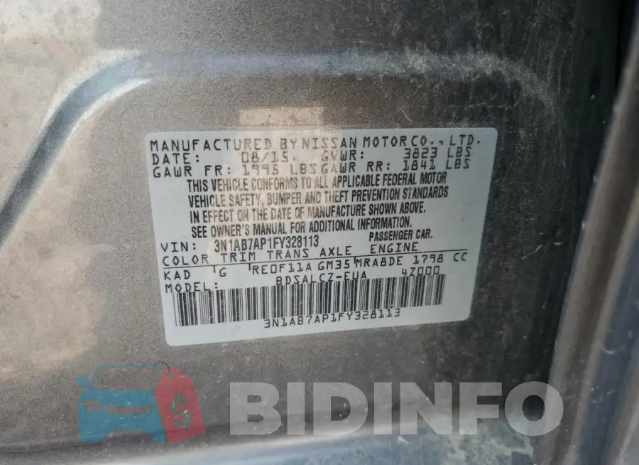 3N1AB7AP1FY328113 Photo# 12