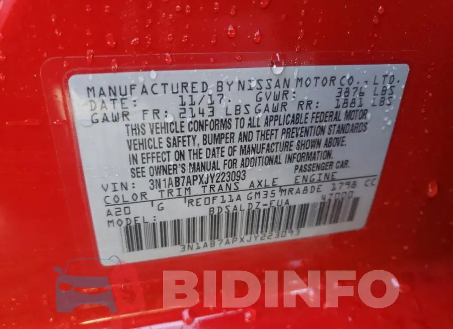 3N1AB7APXJY223093 Photo# 13