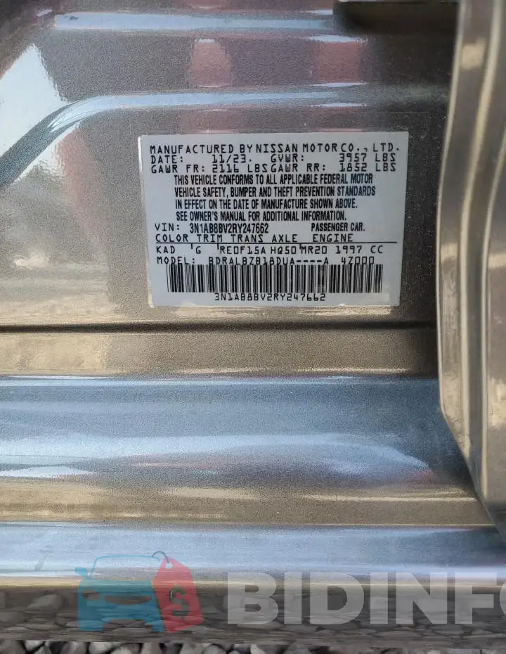 3N1AB8BV2RY247662 Photo# 12