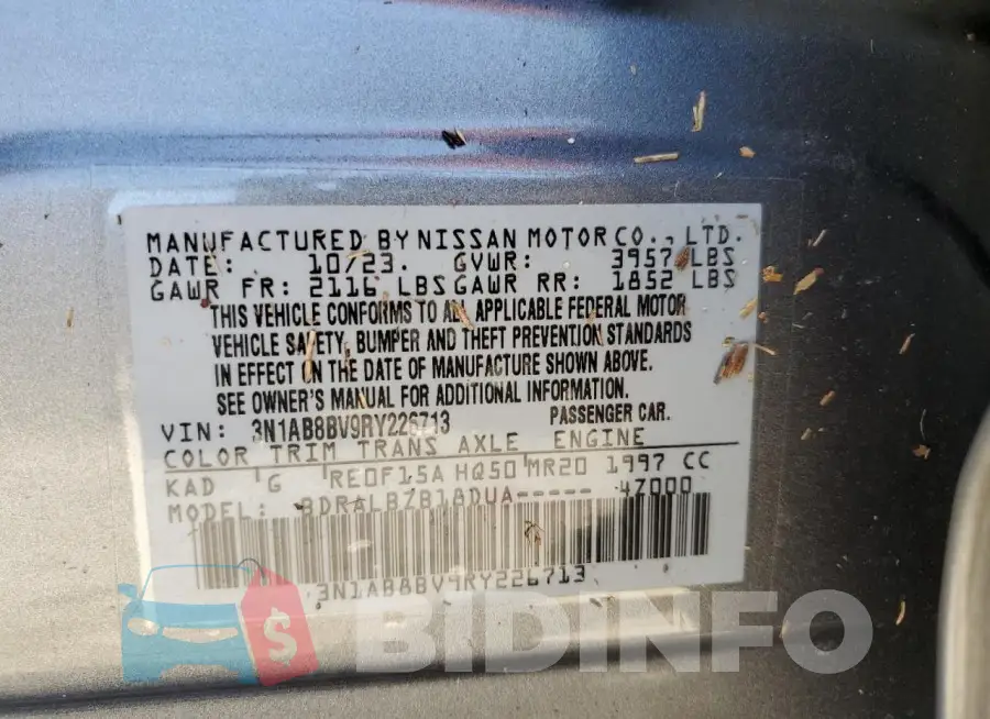 3N1AB8BV9RY226713 Photo# 13
