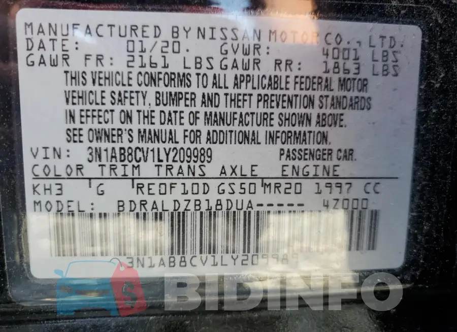 3N1AB8CV1LY209989 Photo# 12