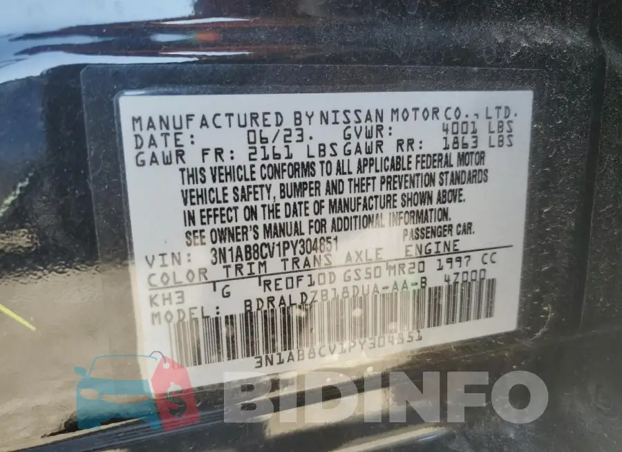 3N1AB8CV1PY304851 Photo# 12