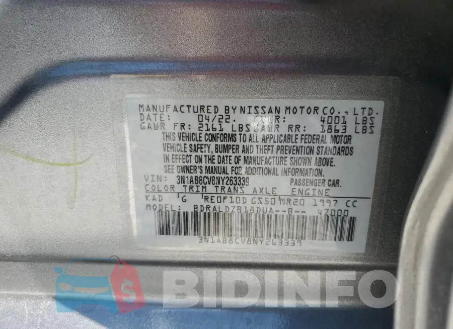 3N1AB8CV8NY263339 Photo# 12