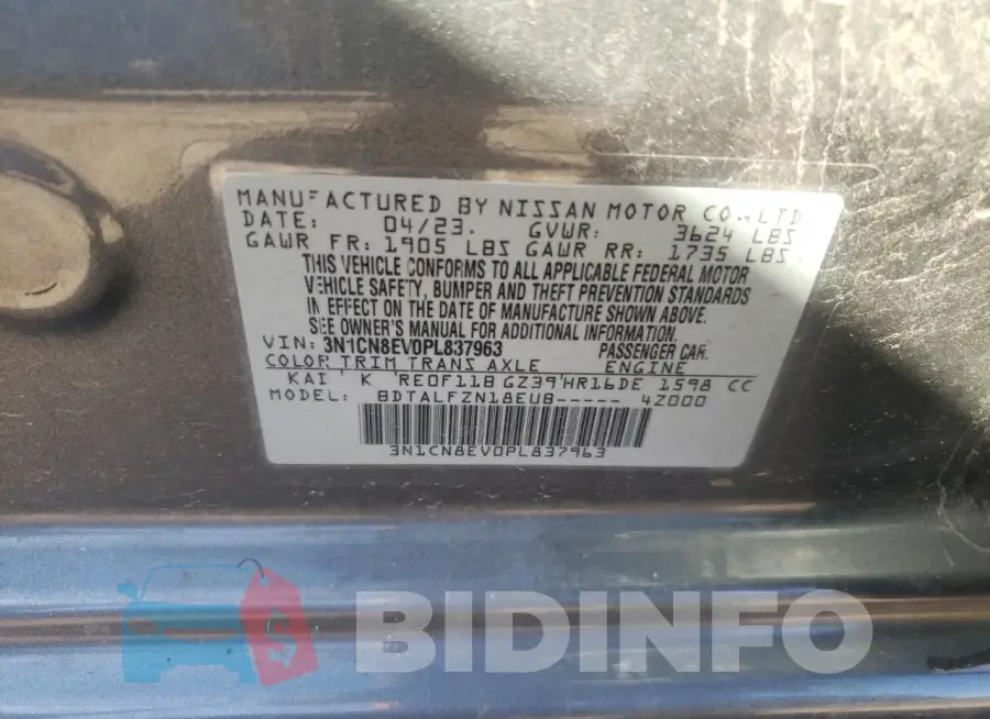 3N1CN8EV0PL837963 Photo# 12