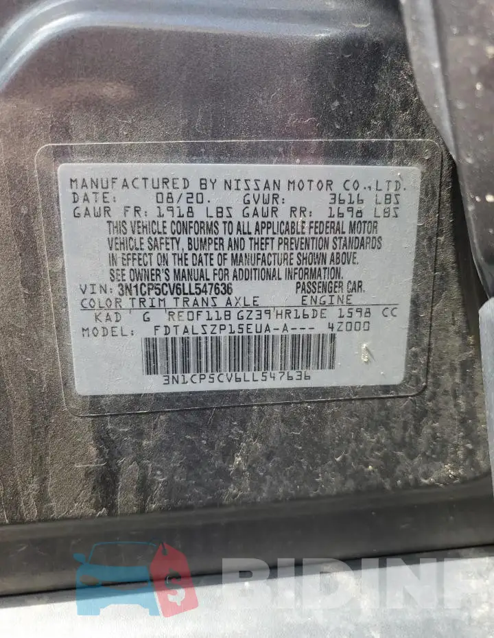 3N1CP5CV6LL547636 Photo# 12