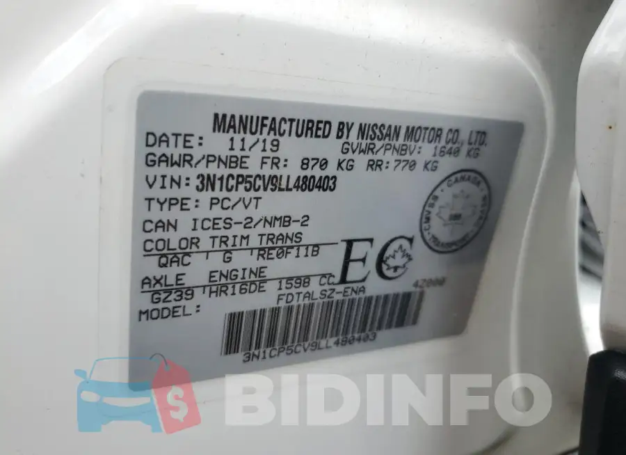 3N1CP5CV9LL480403 Photo# 14