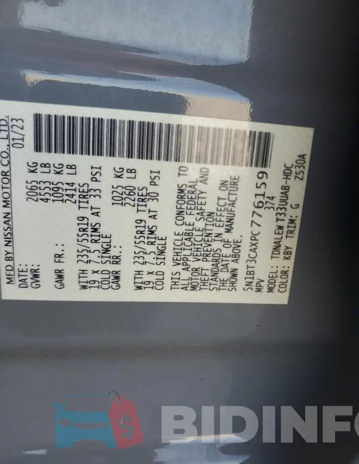 5N1BT3CAXPC776159 Photo# 13