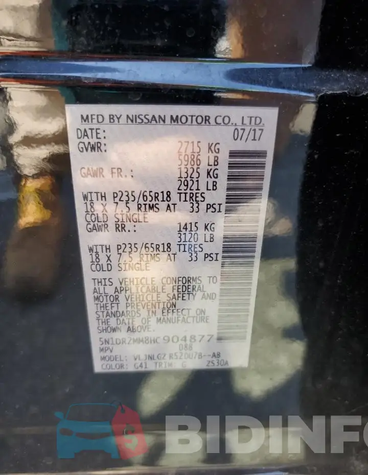 5N1DR2MM8HC904877 Photo# 13