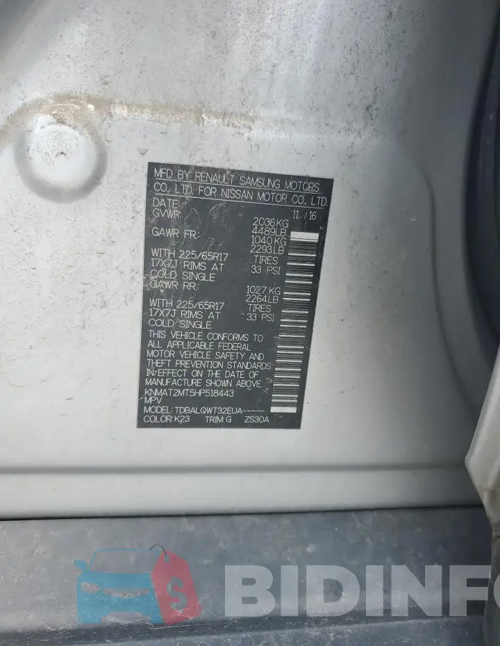 KNMAT2MT5HP518443 Photo# 13