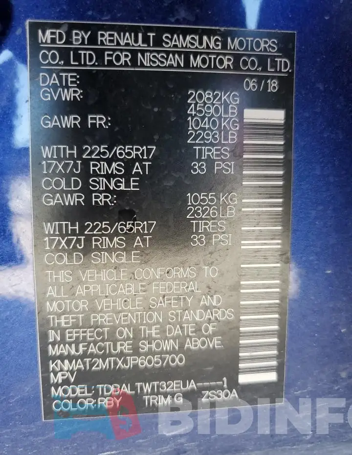 KNMAT2MTXJP605700 Photo# 14