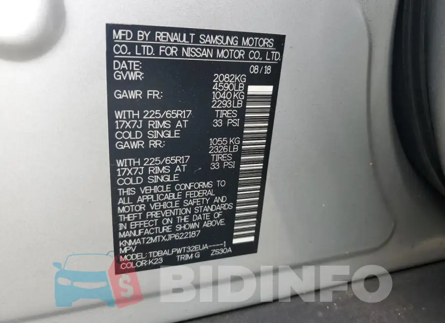 KNMAT2MTXJP622187 Photo# 13