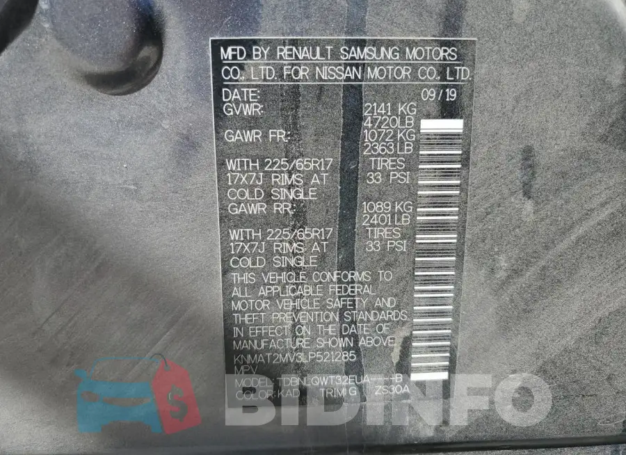KNMAT2MV3LP521285 Photo# 13