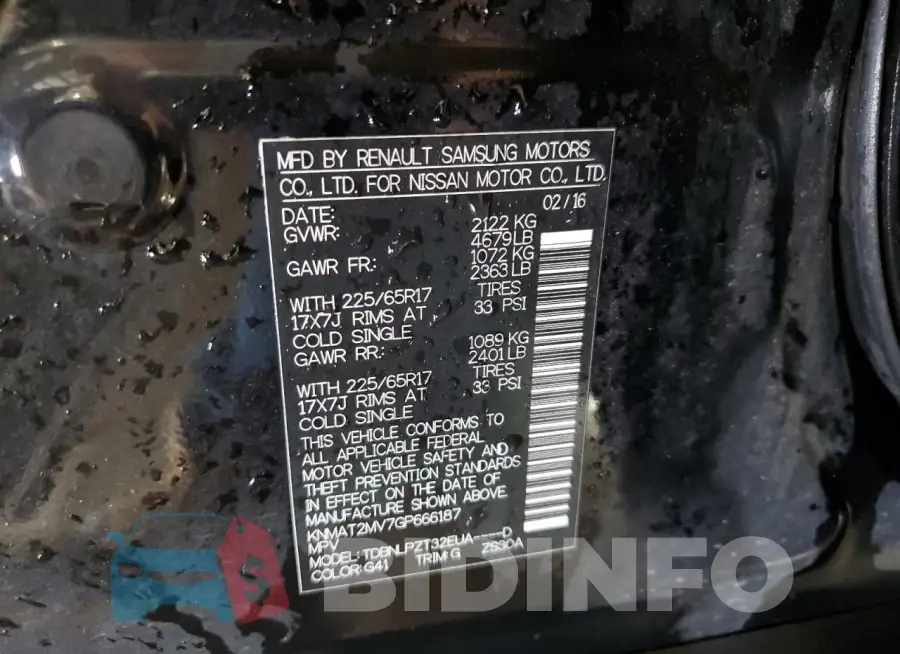 KNMAT2MV7GP666187 Photo# 12