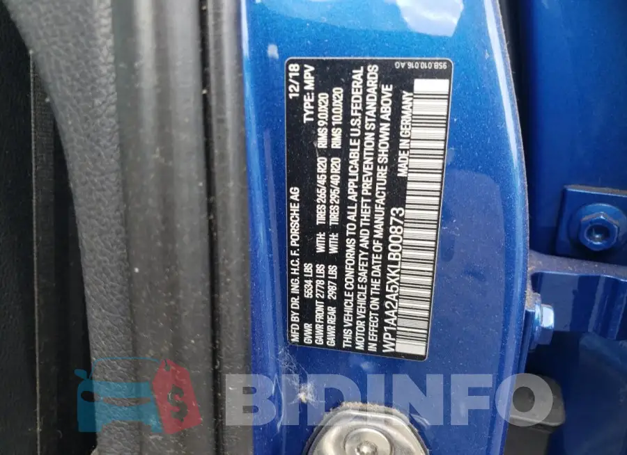 WP1AA2A5XKLB00873 Photo# 14