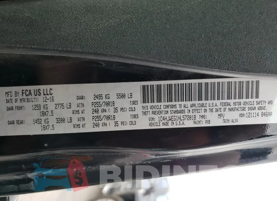 1C4HJWEG1HL572018 Photo# 14