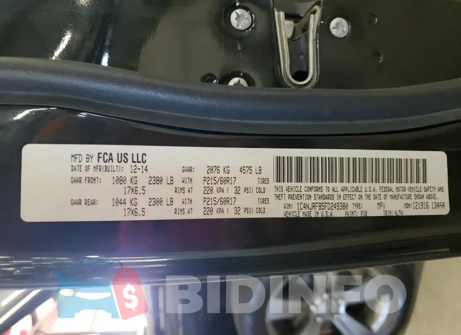 1C4NJRFB5FD249380 Photo# 12