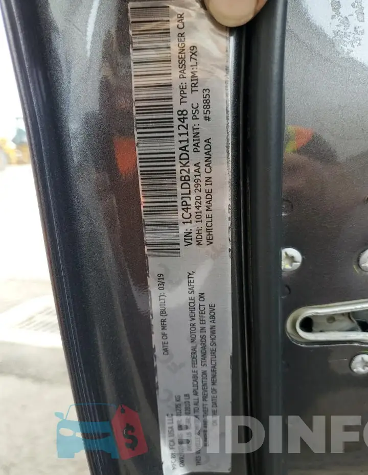 1C4PJLDB2KD111248 Photo# 13