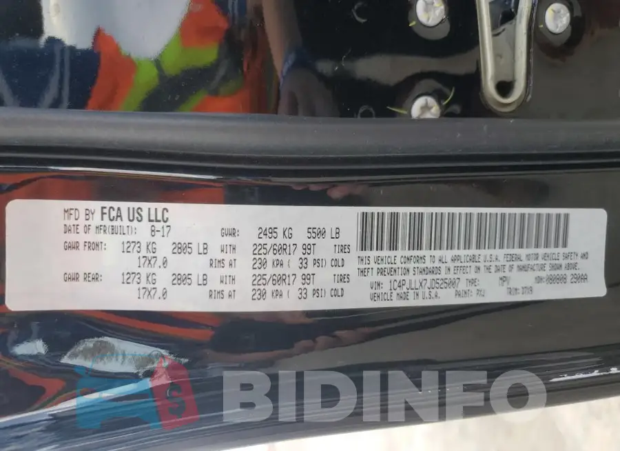 1C4PJLLX7JD525007 Photo# 14