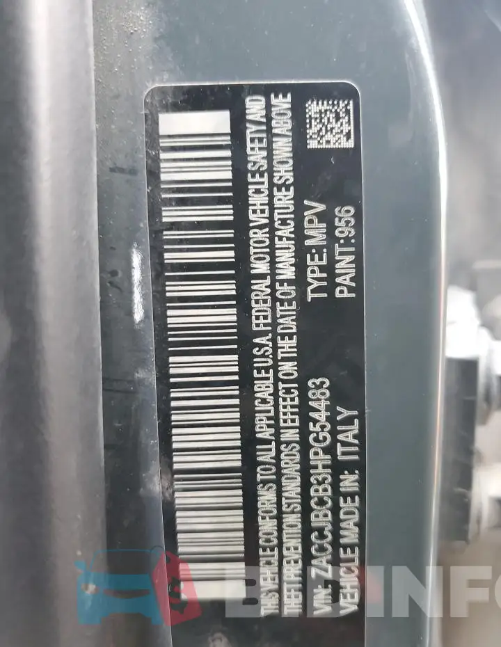 ZACCJBCB3HPG54483 Photo# 13