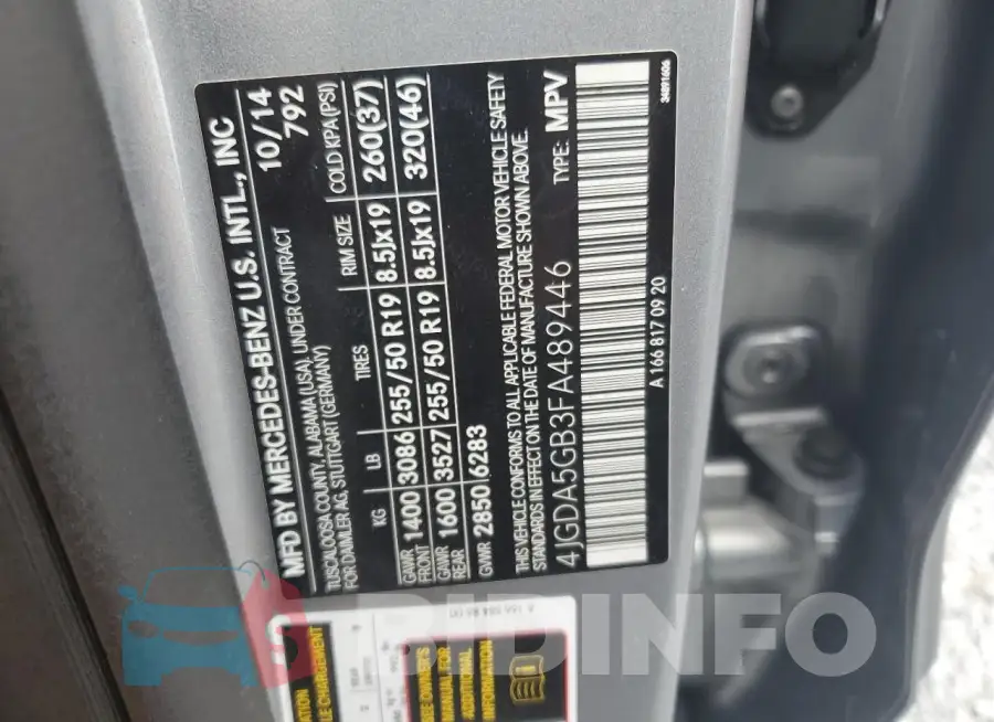 4JGDA5GB3FA489446 Photo# 13