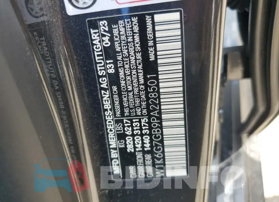 W1K6G7GB9PA228501 Photo# 13