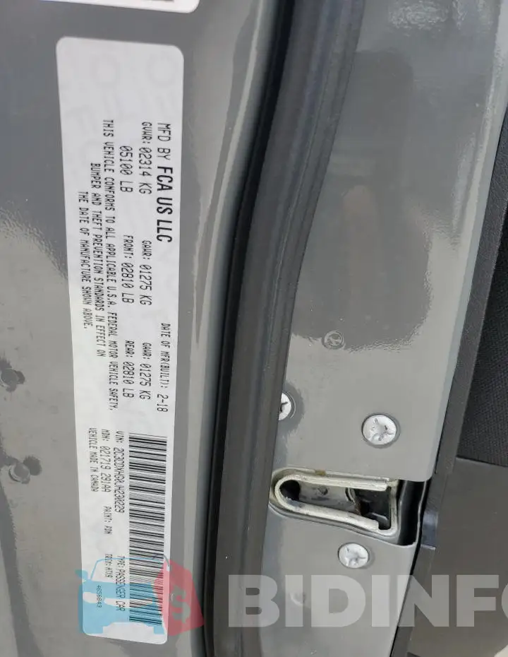 2C3CDXHG0JH230229 Photo# 12
