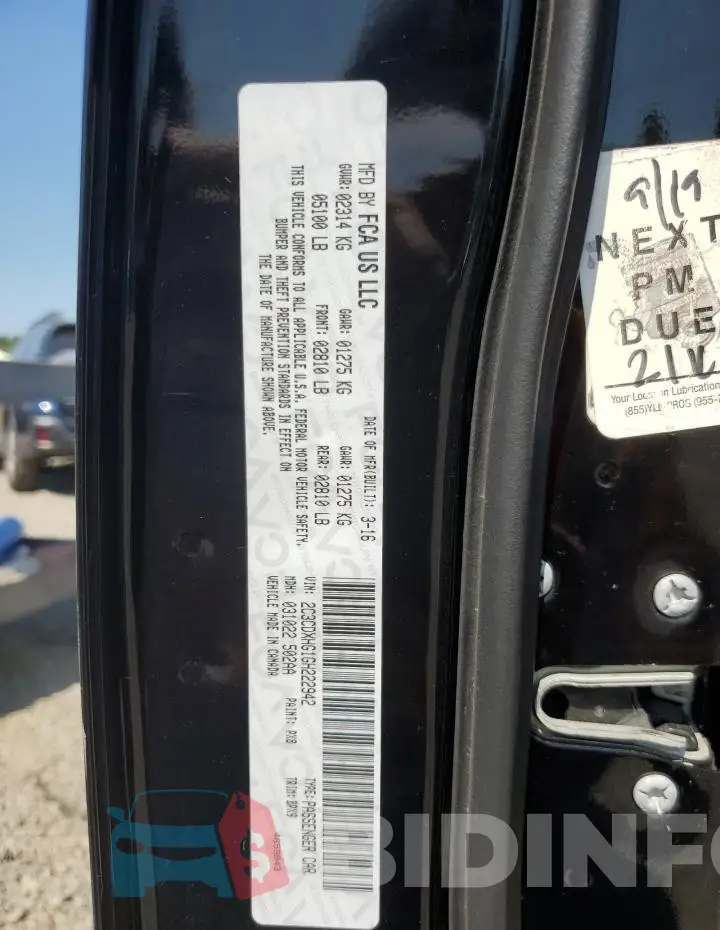 2C3CDXHG1GH222942 Photo# 12