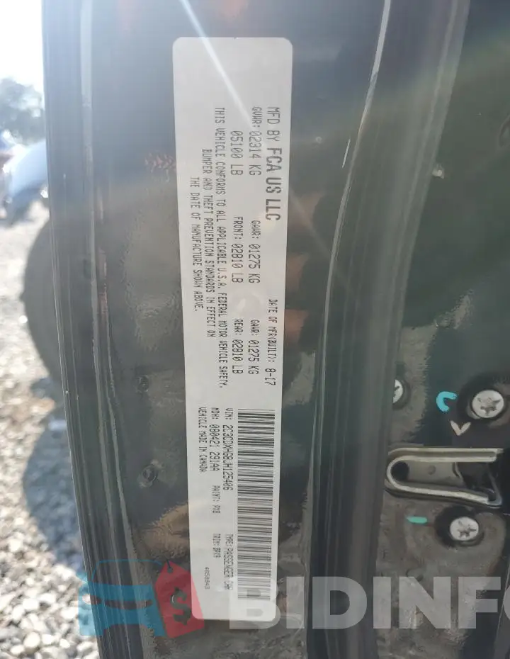 2C3CDXHG8JH125406 Photo# 13