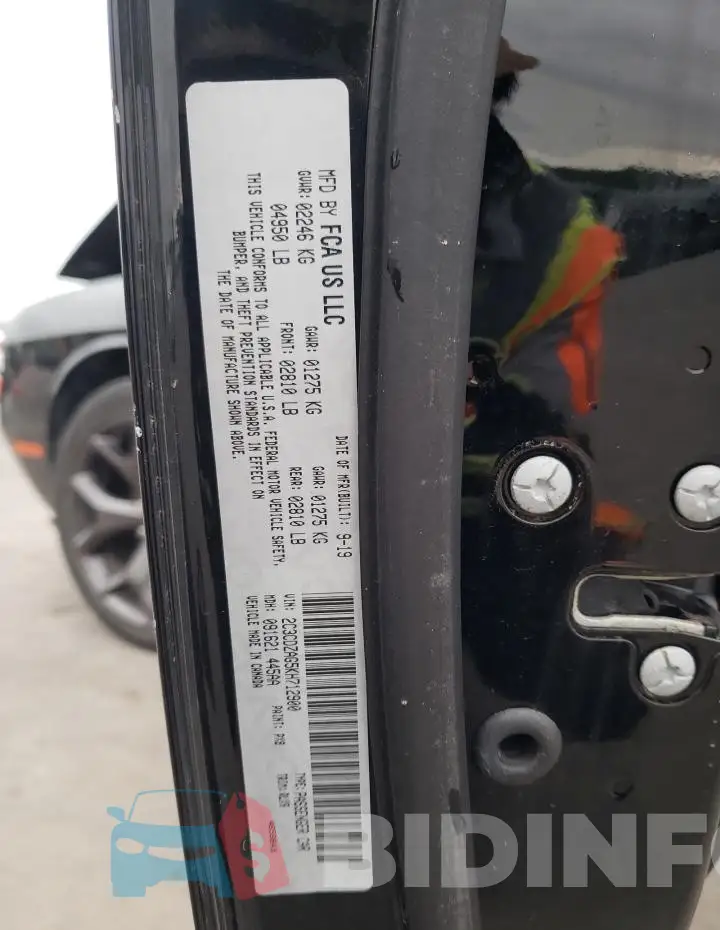 2C3CDZAG5KH712900 Photo# 12