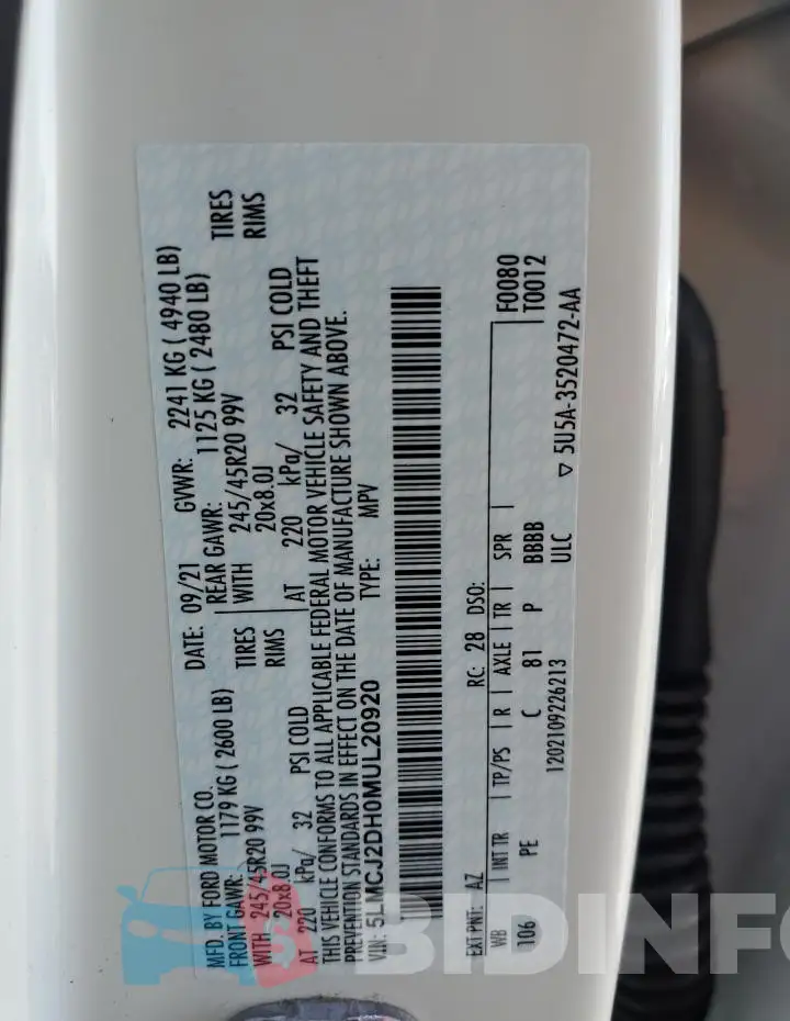 5LMCJ2DH0MUL20920 Photo# 13