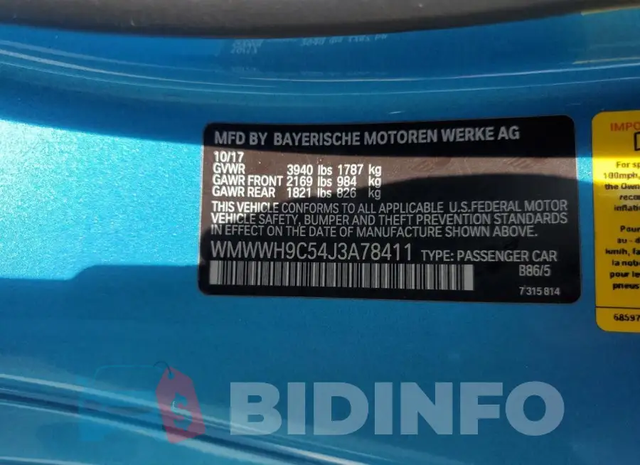 WMWWH9C54J3A78411 Photo# 13