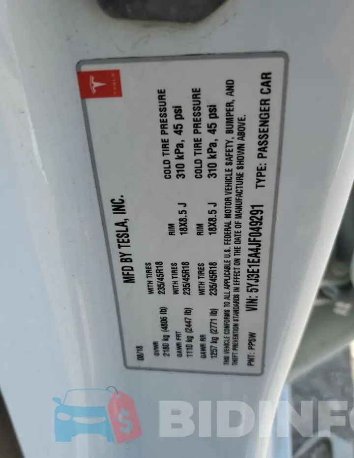 5YJ3E1EA4JF049291 Photo# 13