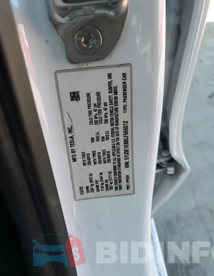 5YJ3E1EB8LF666012 Photo# 12