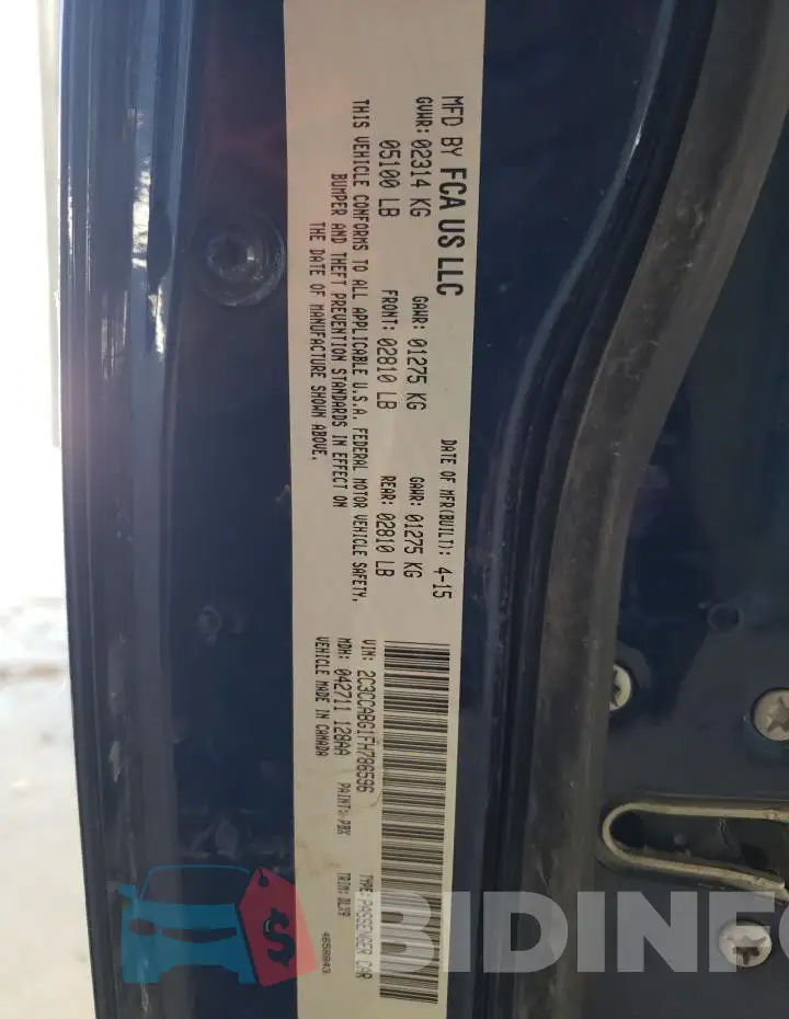 2C3CCABG1FH786596 Photo# 13