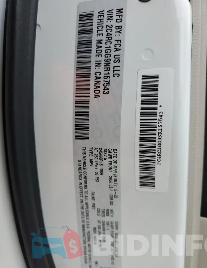 2C4RC1GG9NR167543 Photo# 14