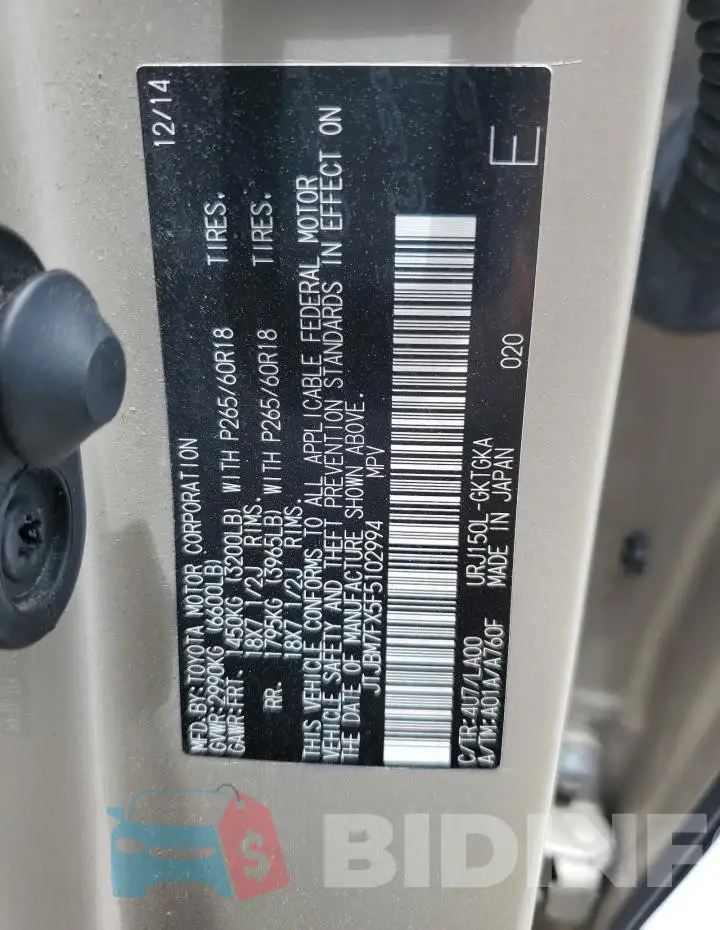 JTJBM7FX5F5102994 Photo# 13