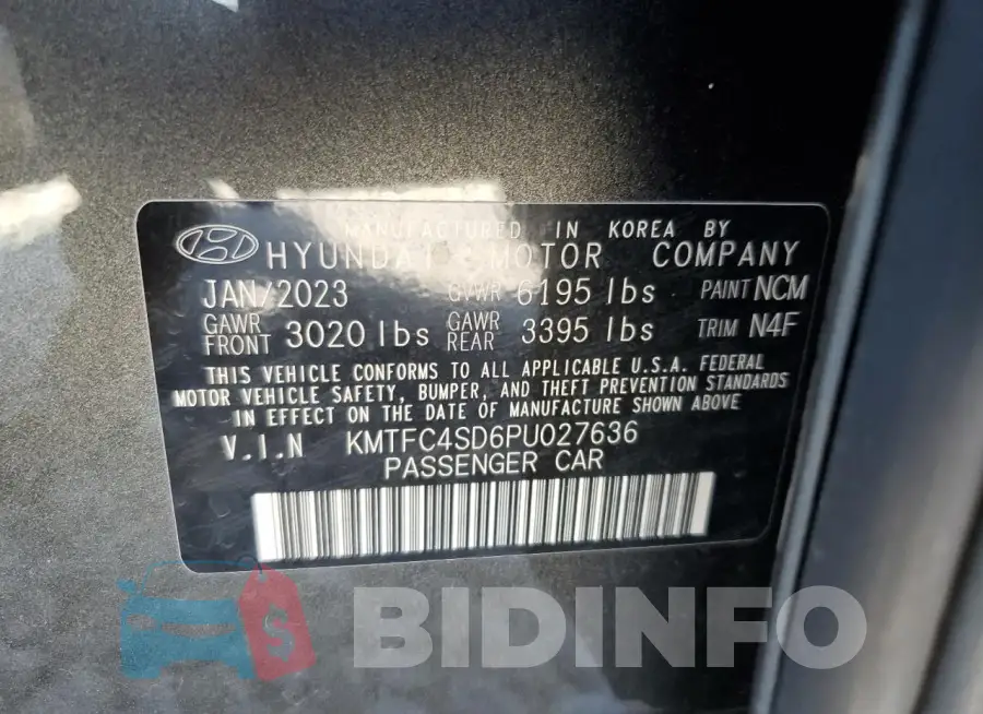 KMTFC4SD6PU027636 Photo# 12