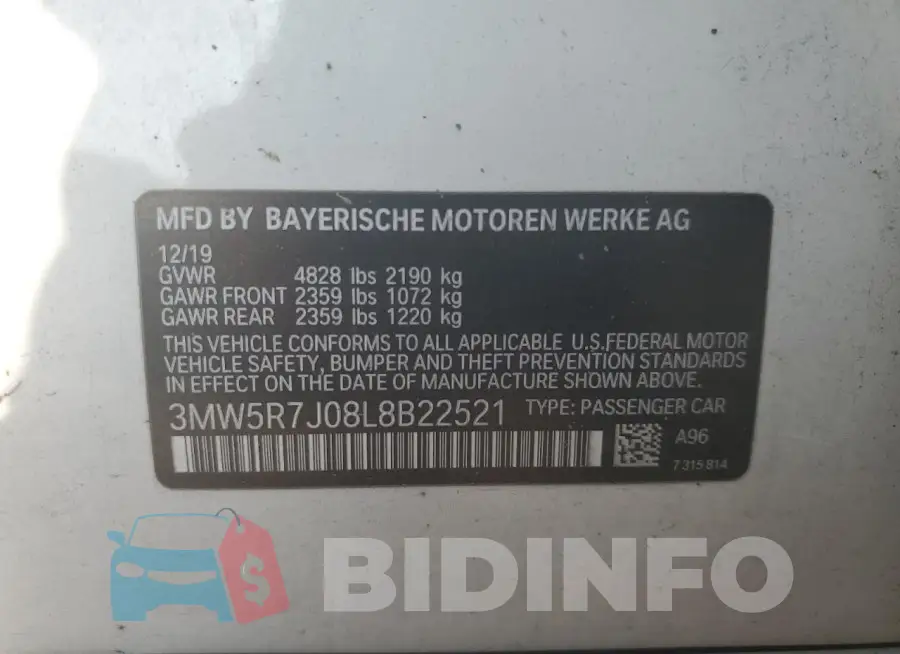 3MW5R7J08L8B22521 Photo# 12